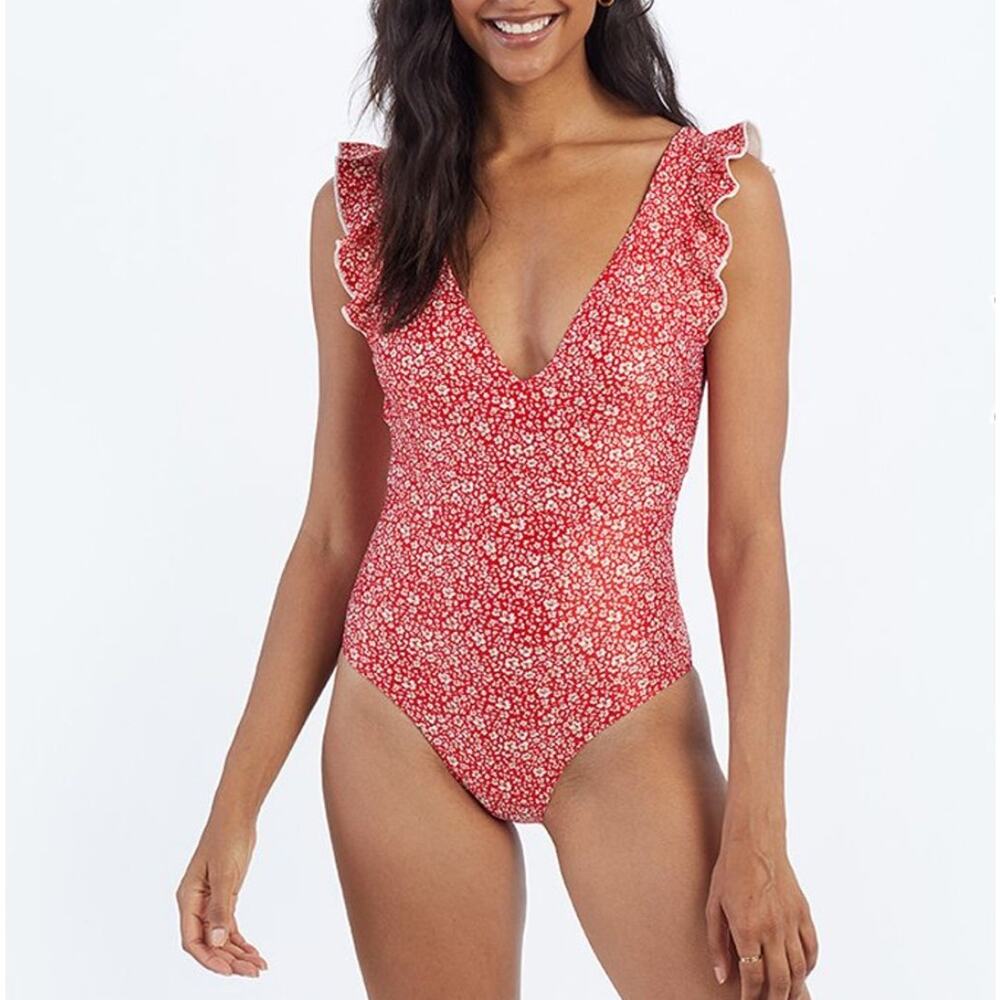 Summersalt Red Floral One Piece Swimsuit